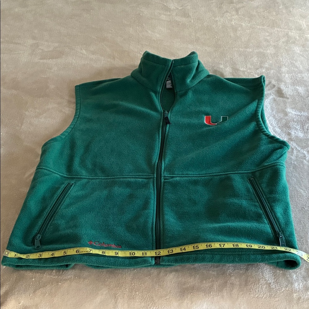 Columbia Miami Hurricanes Fleece Vest men’s XL